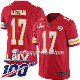 Maillot Homme Kansas City Chiefs Mecole Hardman 17 Nike Rouge 100th 2020 Super Bowl LIV